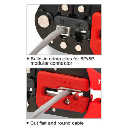 Клещи за кримпване RJ45, RJ11/12 - Toptul