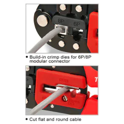 Клещи за кримпване RJ45, RJ11/12 - Toptul Клещи за кримпване RJ45, RJ11/12 - Toptul
