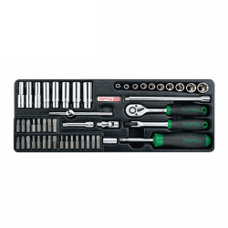 К-кт 1/4" - 50 части инструменти с инчови вложки - Toptul