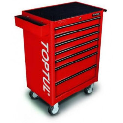 Оборудвана инструментална количка Toptul 261 части Червена