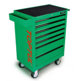 Оборудвана инструментална количка Toptul 261 части Зелена