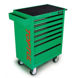 Оборудвана инструментална количка Toptul 261 части Зелена