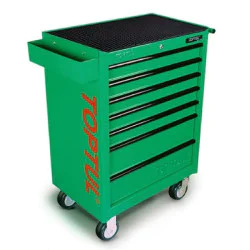 Оборудвана инструментална количка Toptul 261 части Зелена