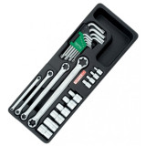 Комплект вложки, ключове и Г образни Torx инструменти 23ч.