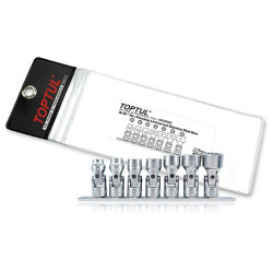 К-кт инчови вложки на каре 7 части Toptul К-кт инчови вложки на каре 7 части Toptul