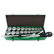 К-кт. на 3/4" - 26 части - инчови и милиметрови вложки Toptul К-кт. на 3/4" - 26 части - инчови и милиметрови вложки Toptul