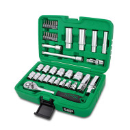 Гедоре 3/8" Toptul 39 части - дванадесетостен Гедоре 3/8" Toptul 39 части - дванадесетостен