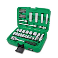 Гедоре 3/8" Toptul 39 части - дванадесетостен