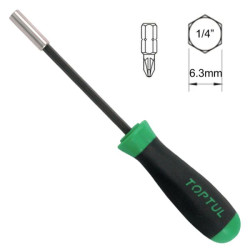 Магнитна отвертка за битове 1/4" 