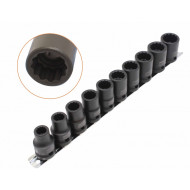 Комплект ударни вложки дванадесетостени 1/2 10бр. Комплект ударни вложки дванадесетостени 1/2 10бр.