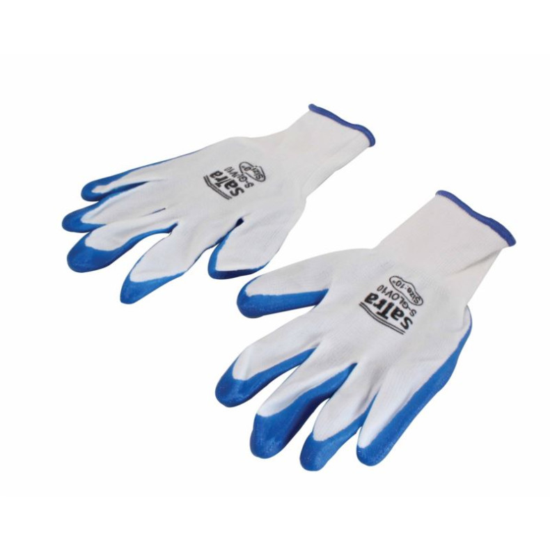 Работни ръкавици с нитрилно покритие 9 (L) 12 бр.
