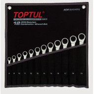 К-кт звездогаечни ключове с тресчотка 12бр. – TOPTUL К-кт звездогаечни ключове с тресчотка 12бр. – TOPTUL