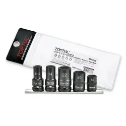 Вложки за спирачни апарати 1/2" и 3/8" - 5 части Toptul