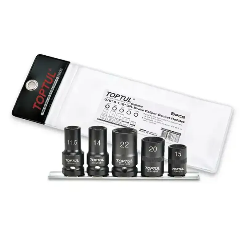 Вложки за спирачни апарати 1/2" и 3/8" - 5 части Toptul Вложки за спирачни апарати 1/2" и 3/8" - 5 части Toptul