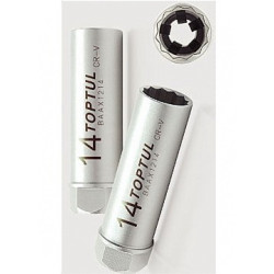 Вложка за свещи 14мм дванадесетостена - TOPTUL Вложка за свещи 14мм дванадесетостена - TOPTUL