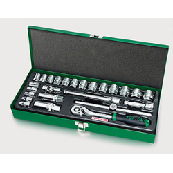 К-кт 25 части на 3/8 Toptul дванадесетостен К-кт 25 части на 3/8 Toptul дванадесетостен