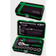 К-кт тресчотка и вложки 1/4 41ч. -ТОПТУЛ К-кт тресчотка и вложки 1/4 41ч. -ТОПТУЛ