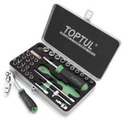  К-кт тресчотка, накрайници и вложки 1/4" 31 бр.