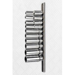 К-кт вложки, дълбоки, инчови, дванадесетостен 1/4 - Toptul К-кт вложки, дълбоки, инчови, дванадесетостен 1/4 - Toptul