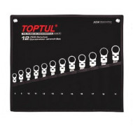 К-кт звездогаечни ключове с тресчотка и чупеща глава Toptul К-кт звездогаечни ключове с тресчотка и чупеща глава Toptul