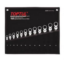 К-кт звездогаечни ключове с тресчотка и чупеща глава Toptul К-кт звездогаечни ключове с тресчотка и чупеща глава Toptul