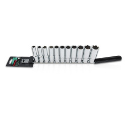 К-т Вложки, Удължени, Шестостен, 1/2, 11части - TOPTUL К-т Вложки, Удължени, Шестостен, 1/2, 11части - TOPTUL