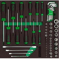 Комплект за количка Torx 61ч. Toptul Комплект за количка Torx 61ч. Toptul