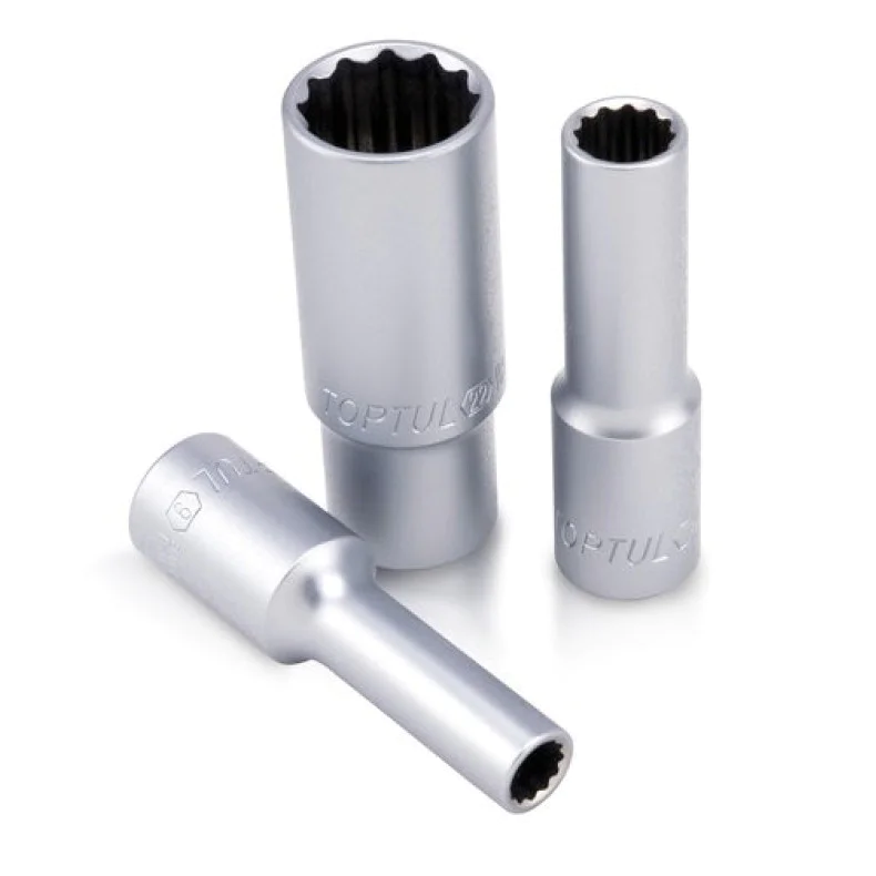 Топ цени за авто инструменти на марката TOPTUL. КОД: - Продукт Вложка удължена дванадесетостен 12мм 1/4-TOPTUL
