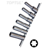 Дълбоки вложки Е-торкс комплект 6 части Toptul