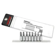 К-кт. Torx с отвор на вложки 1/4" -  8 части - Toptul