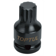 Накрайник ударен XZN M16 на вложка - къс - Toptul Накрайник ударен XZN M16 на вложка - къс - Toptul