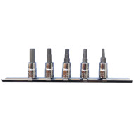 Шестостени инчови на вложки 1/4" Toptul - 5бр,