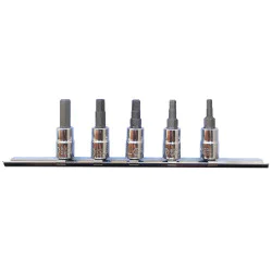 Шестостени инчови на вложки 1/4" Toptul - 5бр,