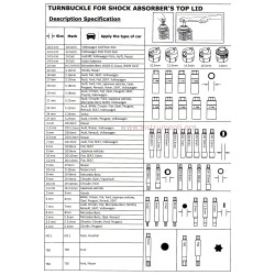 Комплект ключове за амортисьори 43 части Комплект ключове за амортисьори 43 части